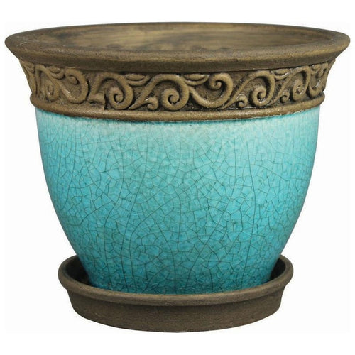 CLAYWORKS CADIZ PLANTER (6 INCH, TEAL)