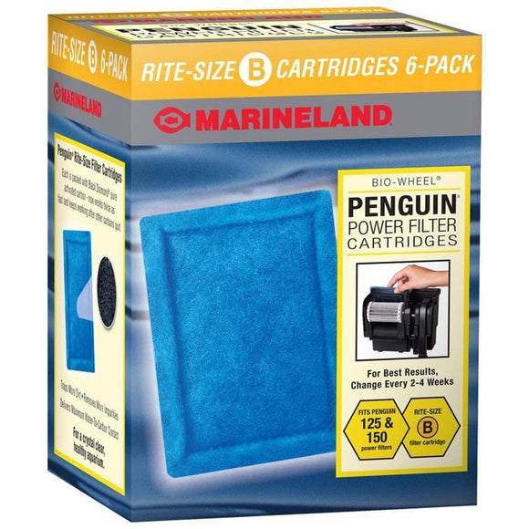 MARINELAND RITE SIZE PENGUIN POWER FILTER CARTRIDGE (SIZE B/6 PACK)