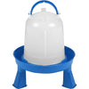 DOUBLE TUFF POULTRY WATERER WITH LEGS (1.5 QT, BLUE/WHITE)