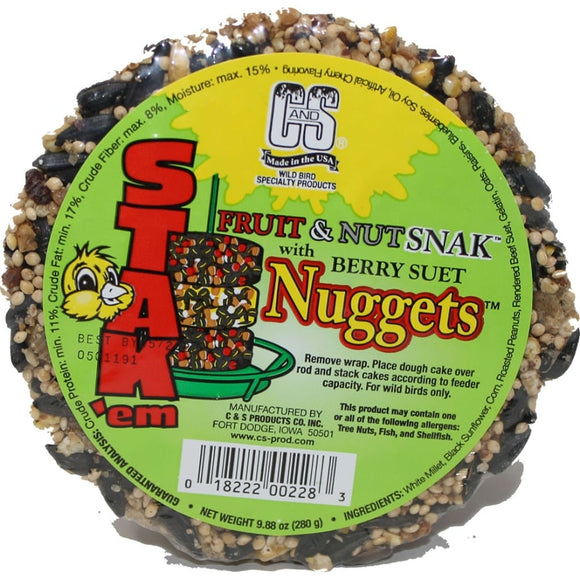 C&S Stak'Em Fruit & Nut Snak with Berry Suet Nuggets (9.88 oz)